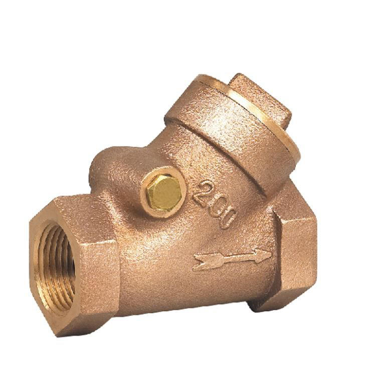Bronze Y-Pattern Swing Check Valve Threaded Connection